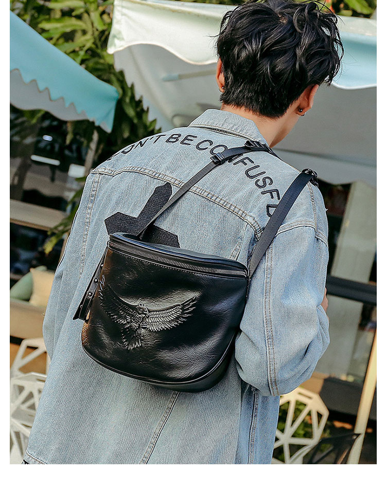 Whatna ミニショルダーバッグ 横型 メンズ ポシェット ショルダーミニポーチ 革 軽量 小型 人気型 耐久性 小さめメッセンジャーバッグ斜め掛け ビジネス 通学 通勤鞄 軽量 実用 自転車 鞄 かばん男性用 紳士用 黒 (2777)-7