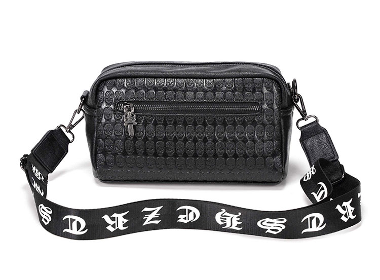 Whatna ミニショルダーバッグ メンズ ポシェット 横型 ショルダーミニポーチ 革 軽量 小型 人気型 耐久性 小さめメッセンジャーバッグ斜め掛け ビジネス 通学 通勤鞄 軽量 実用 自転車 かばん男性用 黒 (YH3027)-4