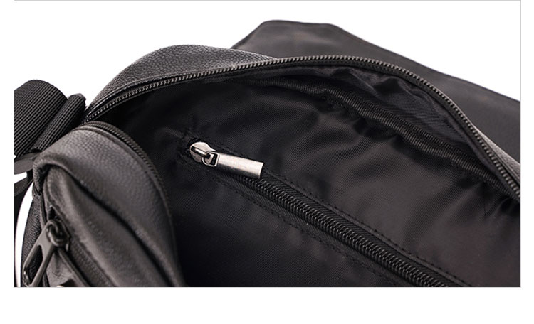 Whatna フラップ ミニショルダーバッグ メンズ ポシェット 横型 ショルダーミニポーチ 革 軽量 小型 人気型 耐久性 小さめメッセンジャーバッグ斜め掛け ビジネス 通学 通勤鞄 軽量 実用 自転車 かばん男性用 黒 (K4942)-13