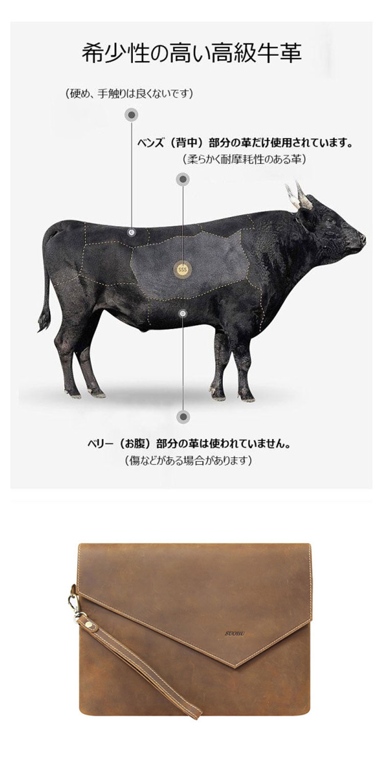 Whatna 2way 天然 牛革 セカンドバッグ メンズ クラッチ バッグ小きめ A4サイズ ipad10.5収納 本革 防水 耐磨耗 結婚式 披露宴 バッグ カジュアルフォーマル ビジネス 冠婚葬祭 バッグ 男性用 紳士用 黒 H200402-8