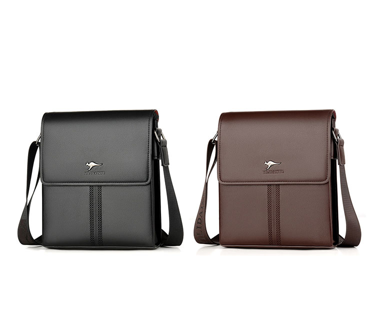 Whatna 革 フラップ ショルダーバッグ メンズ 3室仕切 盗難防止 ipad 10.5 収納可 縦型 メンズ ビジネスかばん斜めがけ 小さめメッセンジャーバッグ 斜め掛け通学通勤バッグ 肩掛けバッグ 紳士用 男性用 95020#-1