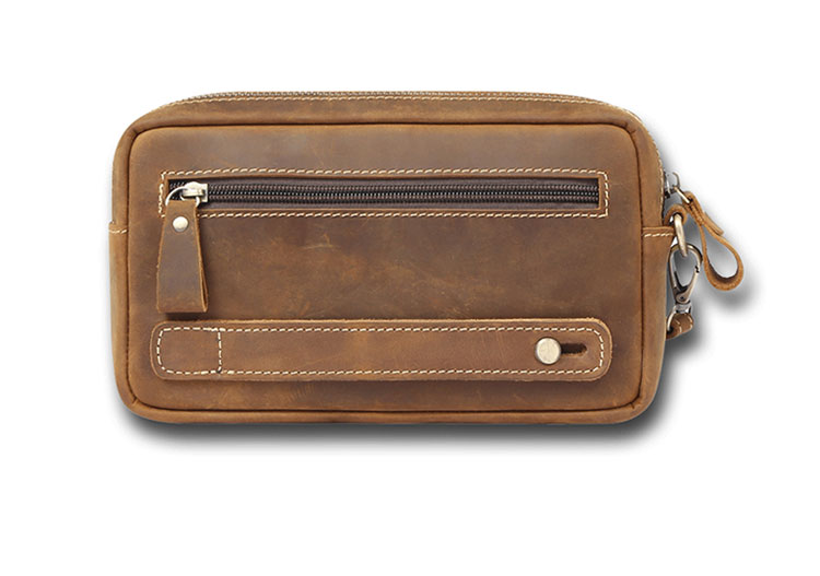 Whatna 2way 天然 牛革 ミニセカンドバッグ メンズ クラッチ バッグ 小きめ 本革 防水 耐磨耗 結婚式 披露宴 バッグ カジュアルフォーマル ビジネス 冠婚葬祭 バッグ 男性用 紳士用 ブラウン H200403-2