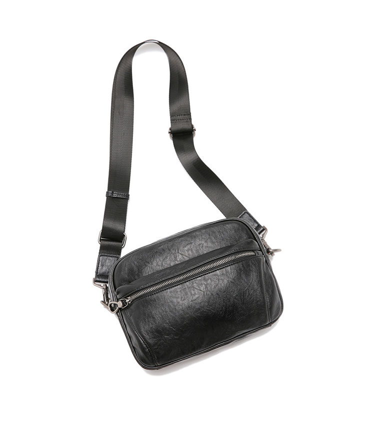 Whatna革 ショルダーバッグ メンズ ポシェットipad9.7 収納可 横型 メンズビジネスかばん斜めがけ 小さめメッセンジャーバッグ 斜め掛け通学通勤バッグ 肩掛けバッグ 紳士用 男性用 黒 3901+7-3