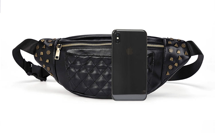 Whatna 3way  革 ボディバッグ・ワンショルダーバッグ メンズ ウエストポーチ  本 革 厚手 レザー  斜め掛けバッグ スポーツバッグ 自転車 カジュアル 遠足 旅行 通勤 通学 黒(YH3128)-2