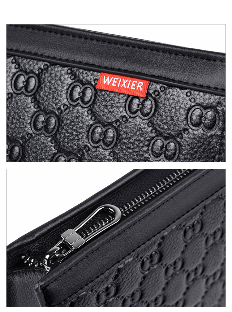 Whatna 2way 革 セカンドバッグ メンズ クラッチ バッグ9.7インチのipad収納可 6枚カード収納 小銭入 カジュアル フォーマル 冠婚葬祭 結婚式 バッグ紳士用 男性用 黑 W201-11