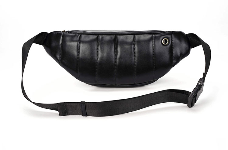 Whatna 3way  革 ボディバッグ・ワンショルダーバッグ メンズ ウエストポーチ  本 革 厚手 レザー  斜め掛けバッグ スポーツバッグ 自転車 カジュアル 遠足 旅行 通勤 通学 黒(YH3128)-3