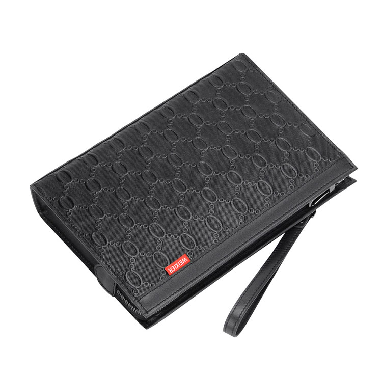 Whatna 2way 革 セカンドバッグ メンズ クラッチ バッグ9.7インチのipad収納可 6枚カード収納 小銭入 カジュアル フォーマル 冠婚葬祭 結婚式 バッグ紳士用 男性用 黑 W202-5