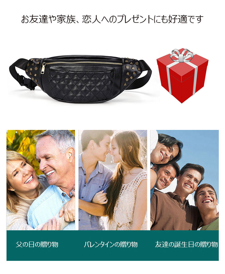 Whatna 3way  革 ボディバッグ・ワンショルダーバッグ メンズ ウエストポーチ  本 革 厚手 レザー  斜め掛けバッグ スポーツバッグ 自転車 カジュアル 遠足 旅行 通勤 通学 黒(YH3128)-9