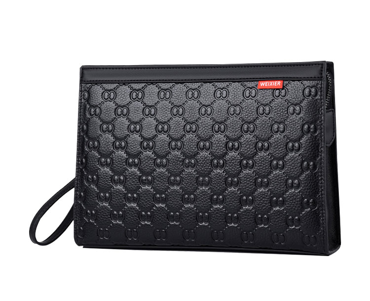 Whatna 2way 革 セカンドバッグ メンズ クラッチ バッグ9.7インチのipad収納可 6枚カード収納 小銭入 カジュアル フォーマル 冠婚葬祭 結婚式 バッグ紳士用 男性用 黑 W201-2