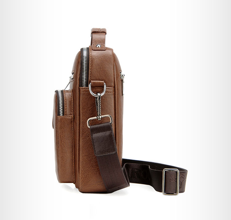 Whatna 革 ショルダーバッグ メンズ 2way 斜め掛け 手提げバッグ セカンドバッグ ショルダーベルト付属 Ipad9.7収納可 縦型 小さめ メッセンジャーバッグ 通学 通勤 肩掛け バッグ 自転車かばん プレゼント男性 黒 ブラウン 8601-3