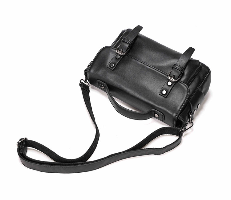 Whatna 革 ショルダーバッグ メンズ 2way 斜め掛け 手提げバッグ ポシェットポお財布6枚カード収納 ショルダーベルト付属 横型 小さめ メッセンジャーバッグ 通学 通勤バッグ 肩掛けバッグ 自転車かばん プレゼント男性 黒 YH3200-3