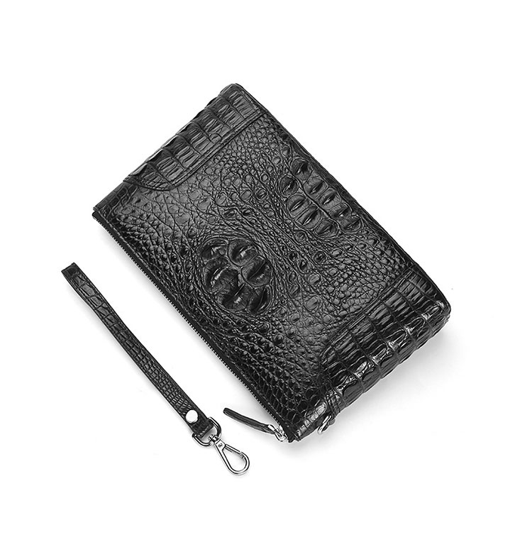 Whatna ワニ革 本革 セカンドバッグ メンズ バッグ クラッチ バッグ 大さい カード6枚 B5サイズ ipad9.7収納可 クロコダイル革 本皮 結婚式 バッグ フォーマル ビジネス 冠婚葬祭 バッグ 男性用 紳士用 （2140）-5