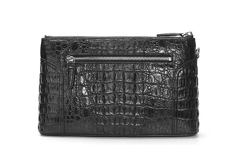 Whatna ワニ革 本革 セカンドバッグ メンズ バッグ クラッチ バッグ 大さい カード6枚 B5サイズ ipad9.7収納可 クロコダイル革 本皮 結婚式 バッグ フォーマル ビジネス 冠婚葬祭 バッグ 男性用 紳士用 （2140）-4