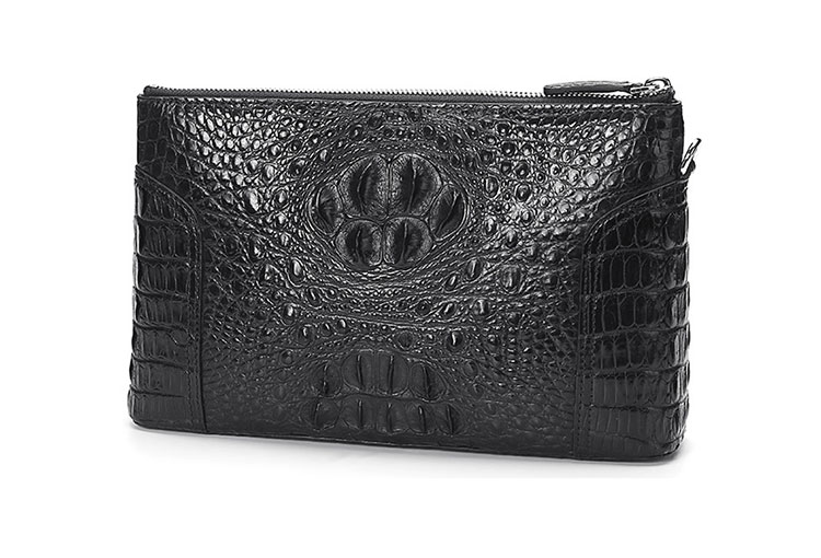 Whatna ワニ革 本革 セカンドバッグ メンズ バッグ クラッチ バッグ 大さい カード6枚 B5サイズ ipad9.7収納可 クロコダイル革 本皮 結婚式 バッグ フォーマル ビジネス 冠婚葬祭 バッグ 男性用 紳士用 （2140）-3