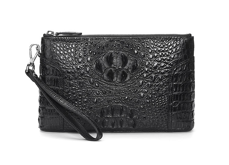 Whatna ワニ革 本革 セカンドバッグ メンズ バッグ クラッチ バッグ 大さい カード6枚 B5サイズ ipad9.7収納可 クロコダイル革 本皮 結婚式 バッグ フォーマル ビジネス 冠婚葬祭 バッグ 男性用 紳士用 （2140）-2