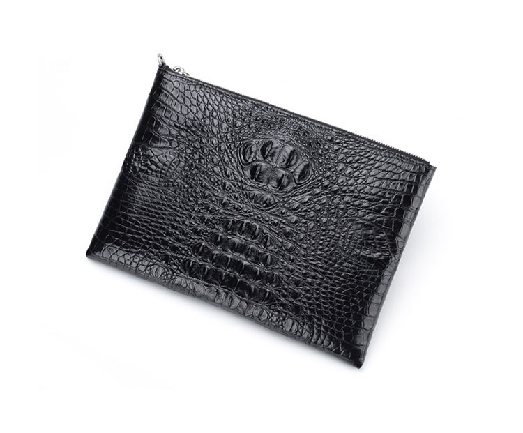 Whatna ワニ革 本革 セカンドバッグ メンズ バッグ クラッチ バッグ 大さい カード5枚 A4サイズ ipad 10.5収納可 クロコダイル革 本皮 結婚式 バッグ フォーマル ビジネス 冠婚葬祭 バッグ 男性用 紳士用 （2024）-2