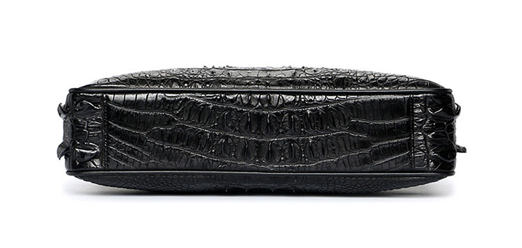 Whatna ワニ革 本革 ビジネス バッグメンズ 2way ショルダー 手提げ ダブルファスナー仕様 クロコダイル革 ブリーフケース 15.6インチPC対応 旅行 出張 通勤 通学 就活 面接 バッグ かばん 男性用 1015-3