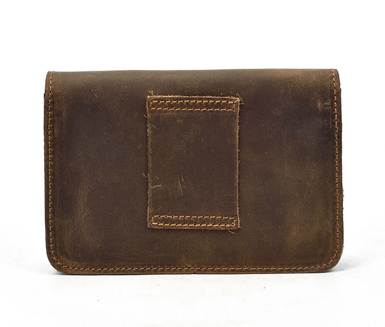 Whatna 天然 牛革 2WAYミニセカンド バッグ メンズ バッグ 小さ ウェストポーチ ベルトポーチ 2室仕切 厚手 レザー 本 革 クラッチ 手持ち バッグ ビジネス カジュアル フォーマル 冠婚葬祭 結婚式 バッグ 紳士用 男性用(2086)-3