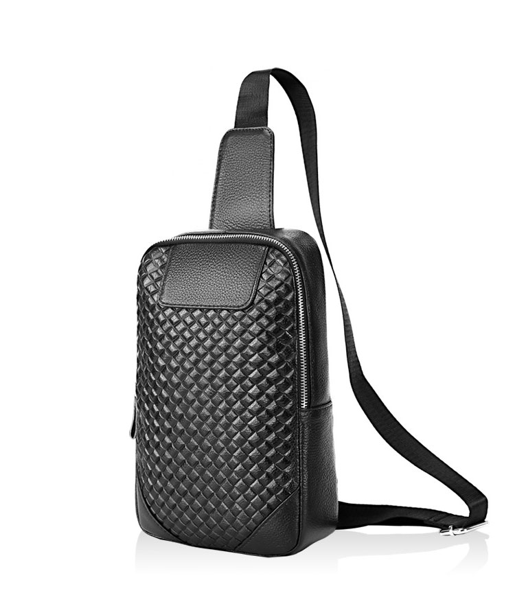 Whatna 牛革 斜めがけ ボディバッグ ワンショルダー メンズ 左右付け替え可 本 革 厚手  レザーKX5051-2