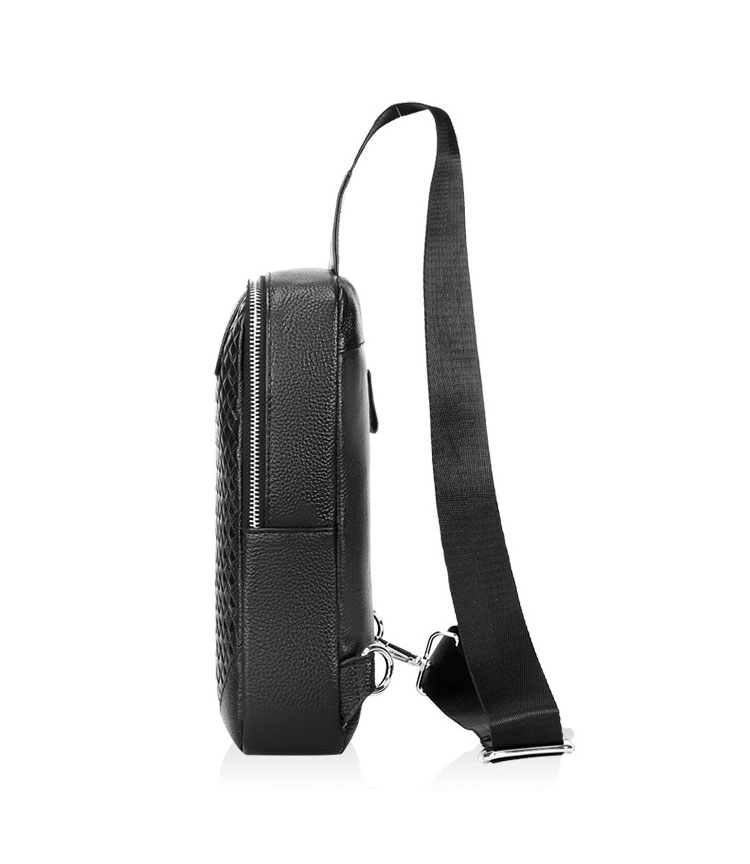 Whatna 牛革 斜めがけ ボディバッグ ワンショルダー メンズ 左右付け替え可 本 革 厚手  レザーKX5051-3