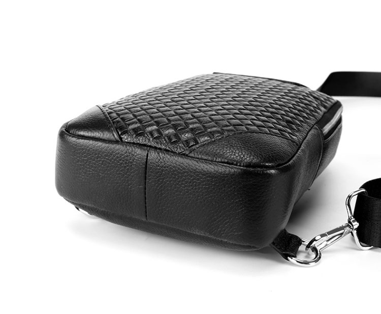 Whatna 牛革 斜めがけ ボディバッグ ワンショルダー メンズ 左右付け替え可 本 革 厚手  レザーKX5051-5