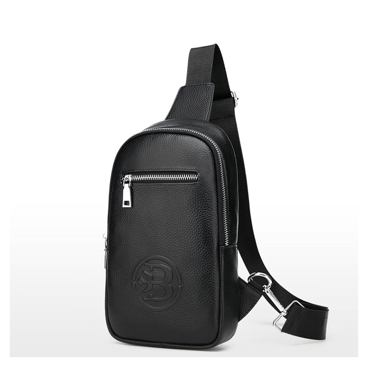 Whatna 牛革 斜めがけ ボディバッグ ワンショルダー メンズ 左右付け替え可能 本革 厚手  レザー66056-2