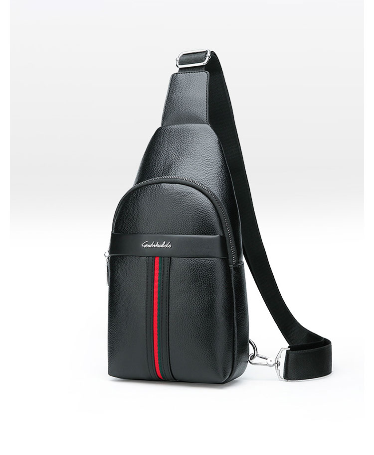 Whatna 革 斜めがけ ボディバッグ ワンショルダー メンズ イヤホン穴付き 左右付け替え可能 本 革 厚手  レザー1370-2