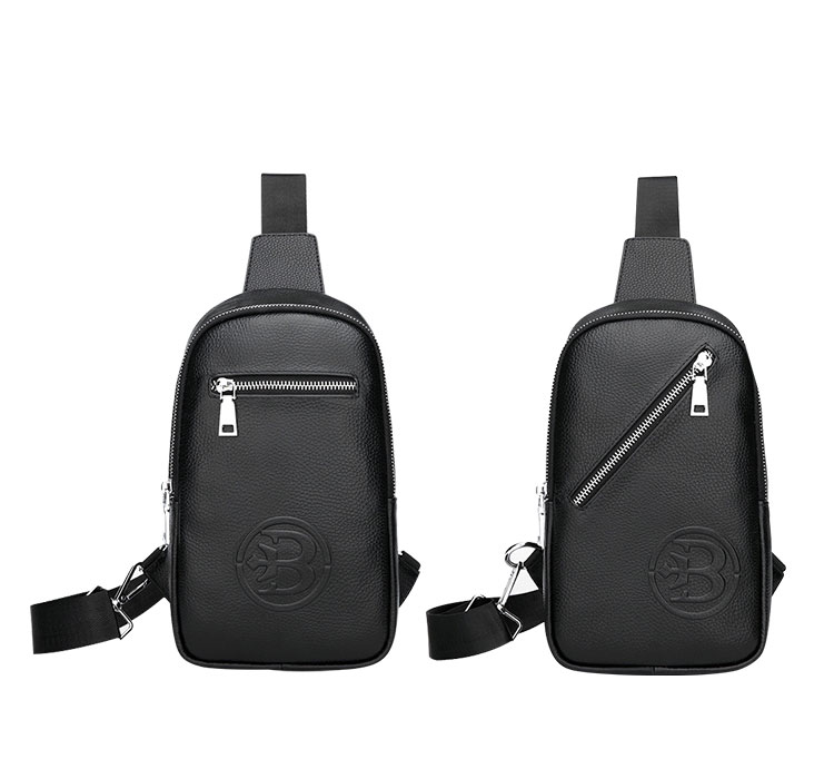 Whatna 牛革 斜めがけ ボディバッグ ワンショルダー メンズ 左右付け替え可能 本革 厚手  レザー66056-1