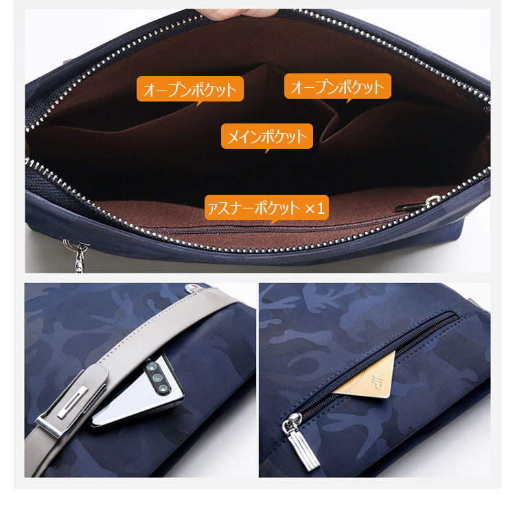 Whatna ショルダーバッグ メンズ メッセンジャーバッグ 頑丈 軽量 縦型 B5 10.5インチipad収納可 オックスフォード布 防水 耐磨耗 ビジネスバッグ 小さい 斜めがけ バッグ 男性用 紳士用 黒 ブルー308-9