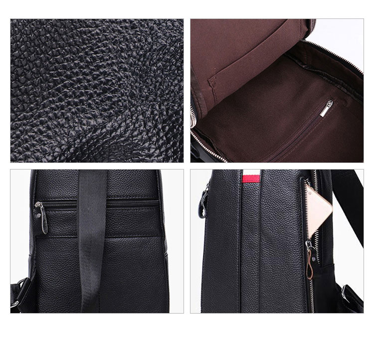 Whatna 牛革 斜めがけ ボディバッグ ワンショルダー メンズ 本革 厚手  レザー6616#z-4