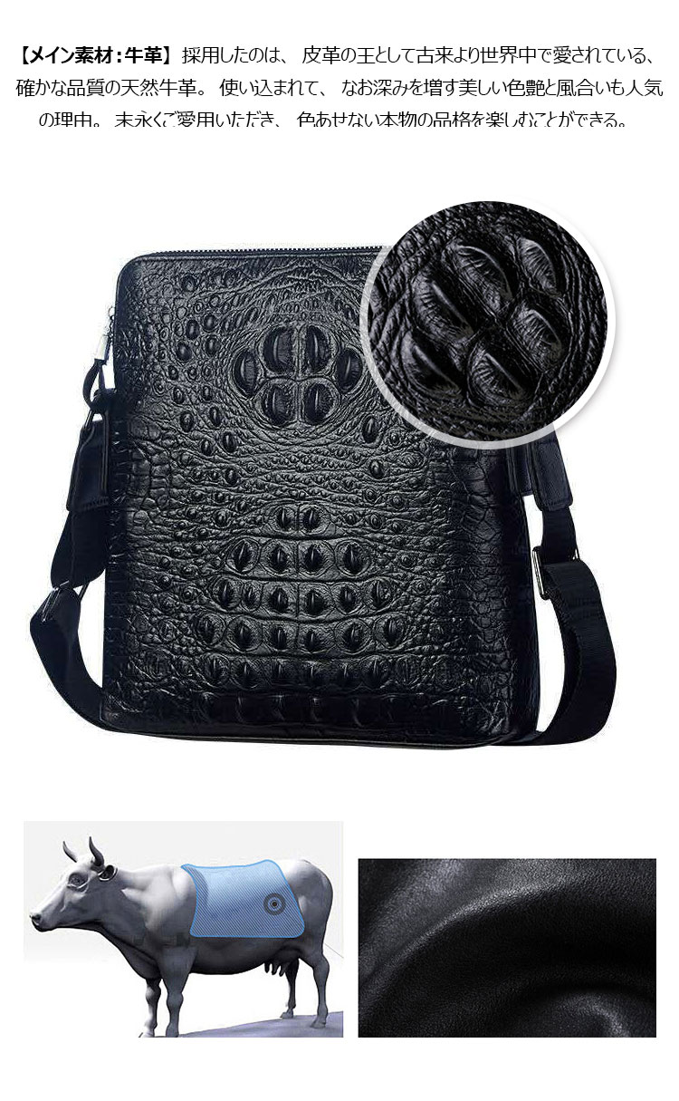 Whatna 天然 牛革  ショルダーバッグ メンズ ipad 10.5 収納可 縦型 メンズ ビジネスかばん斜めがけ 小さめメッセンジャーバッグ 斜め掛け通学通勤バッグ 肩掛けバッグ 紳士用 男性用630-1-9