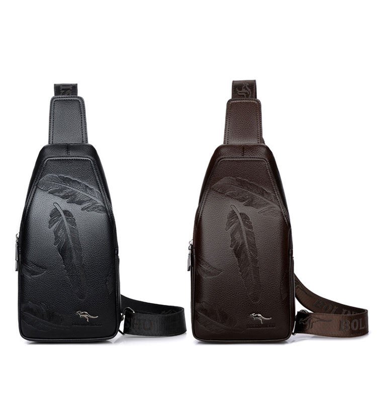 Whatna 革 斜めがけ ボディバッグ ワンショルダー メンズ イヤホン穴付き 左右付け替え可能 本 革 厚手  レザー ブラウン 黒 BL668-1