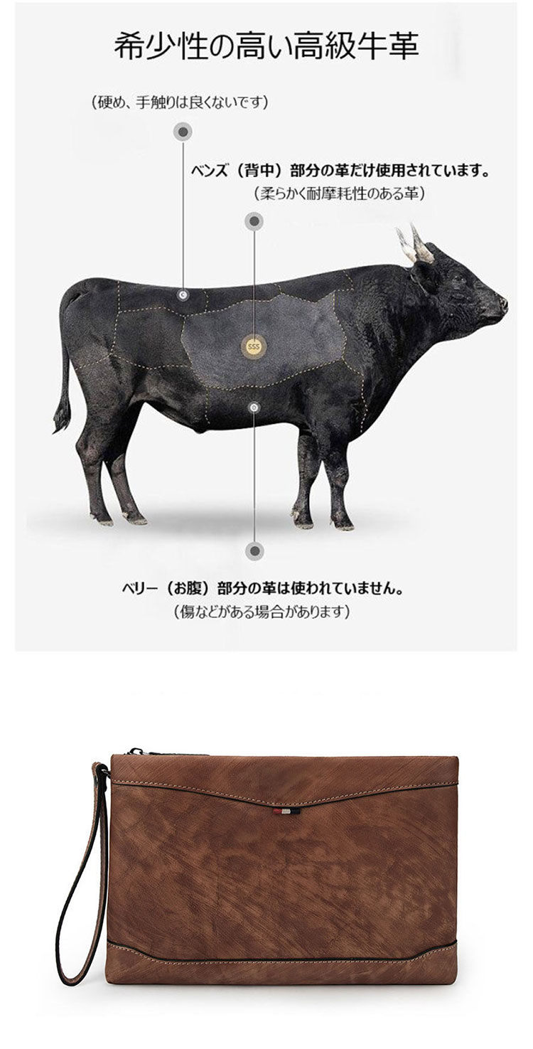 Whatna 2way 天然 牛革 セカンドバッグ メンズ クラッチ バッグ小きめ B5サイズ ipad9.7収納 本革 防水 耐磨耗 結婚式 披露宴 バッグ カジュアルフォーマル ビジネス 冠婚葬祭 バッグ 男性用 紳士用 ブラウン4442-9