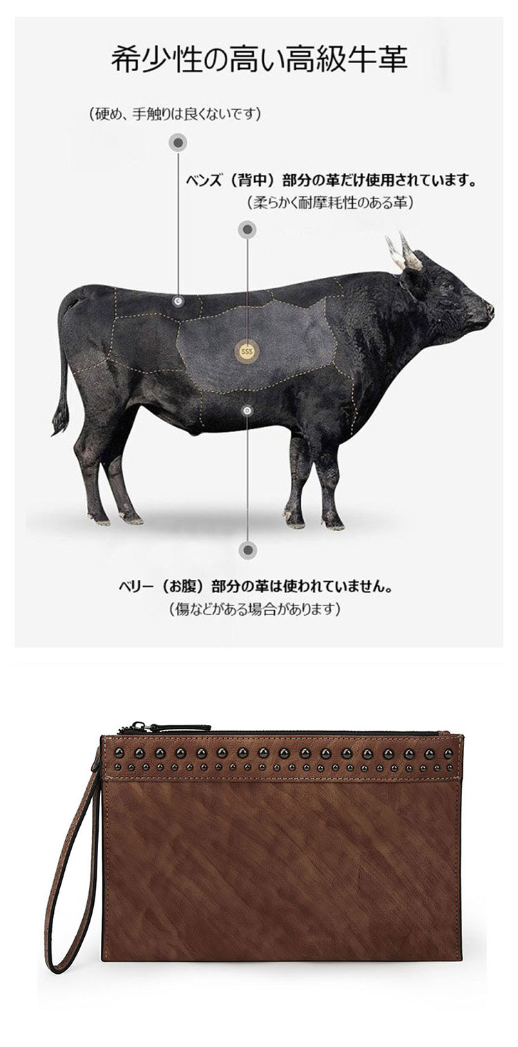 Whatna 2way 天然 牛革 セカンドバッグ メンズ クラッチ バッグ小きめ B5サイズ ipad9.7収納 本革 防水 耐磨耗 結婚式 披露宴 バッグ カジュアルフォーマル ビジネス 冠婚葬祭 バッグ 男性用 紳士用 ブラウン6086-9