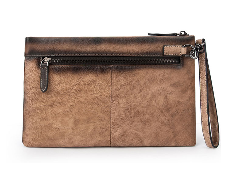 Whatna 2way 天然 牛革 セカンドバッグ メンズ クラッチ バッグ小きめ B5サイズ IPAD10.5収納 本革 防水 耐磨耗 結婚式 披露宴 バッグ カジュアルフォーマル ビジネス 冠婚葬祭 バッグ 男性用 紳士用 ブラウン4477-3