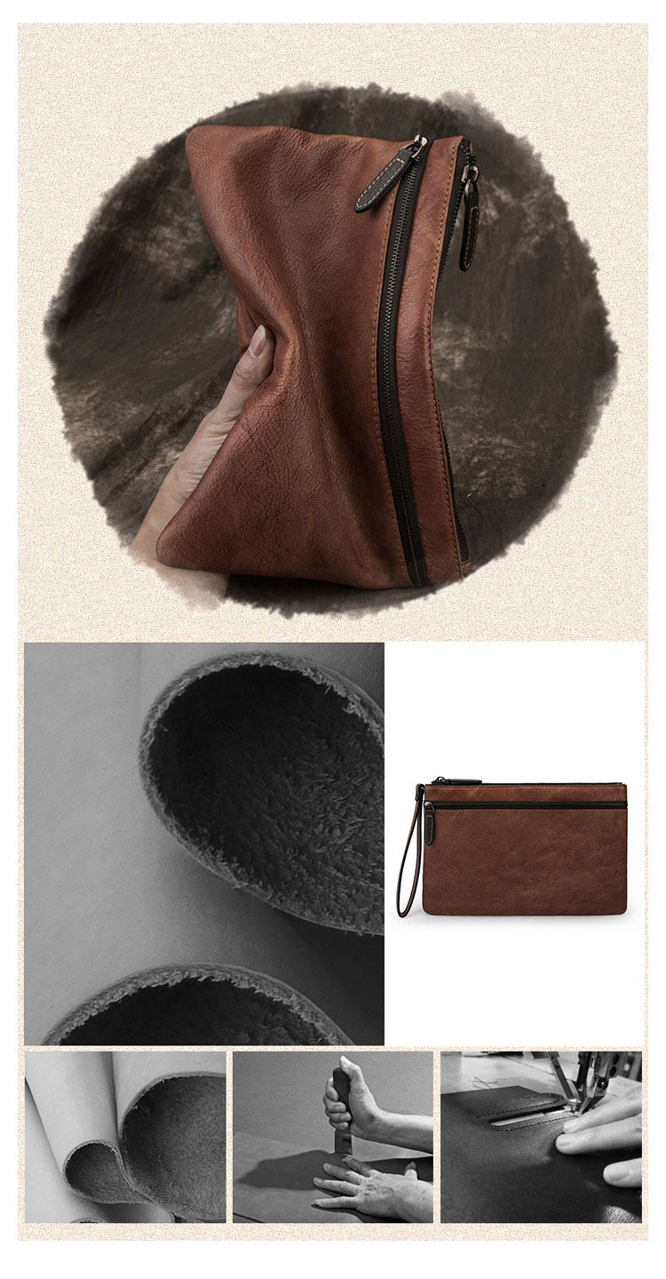 Whatna 2way 天然 牛革 セカンドバッグ メンズ クラッチ バッグ小きめ B5サイズ ipad9.7収納 本革 防水 耐磨耗 結婚式 披露宴 バッグ カジュアルフォーマル ビジネス 冠婚葬祭 バッグ 男性用 紳士用 ブラウン4423-8