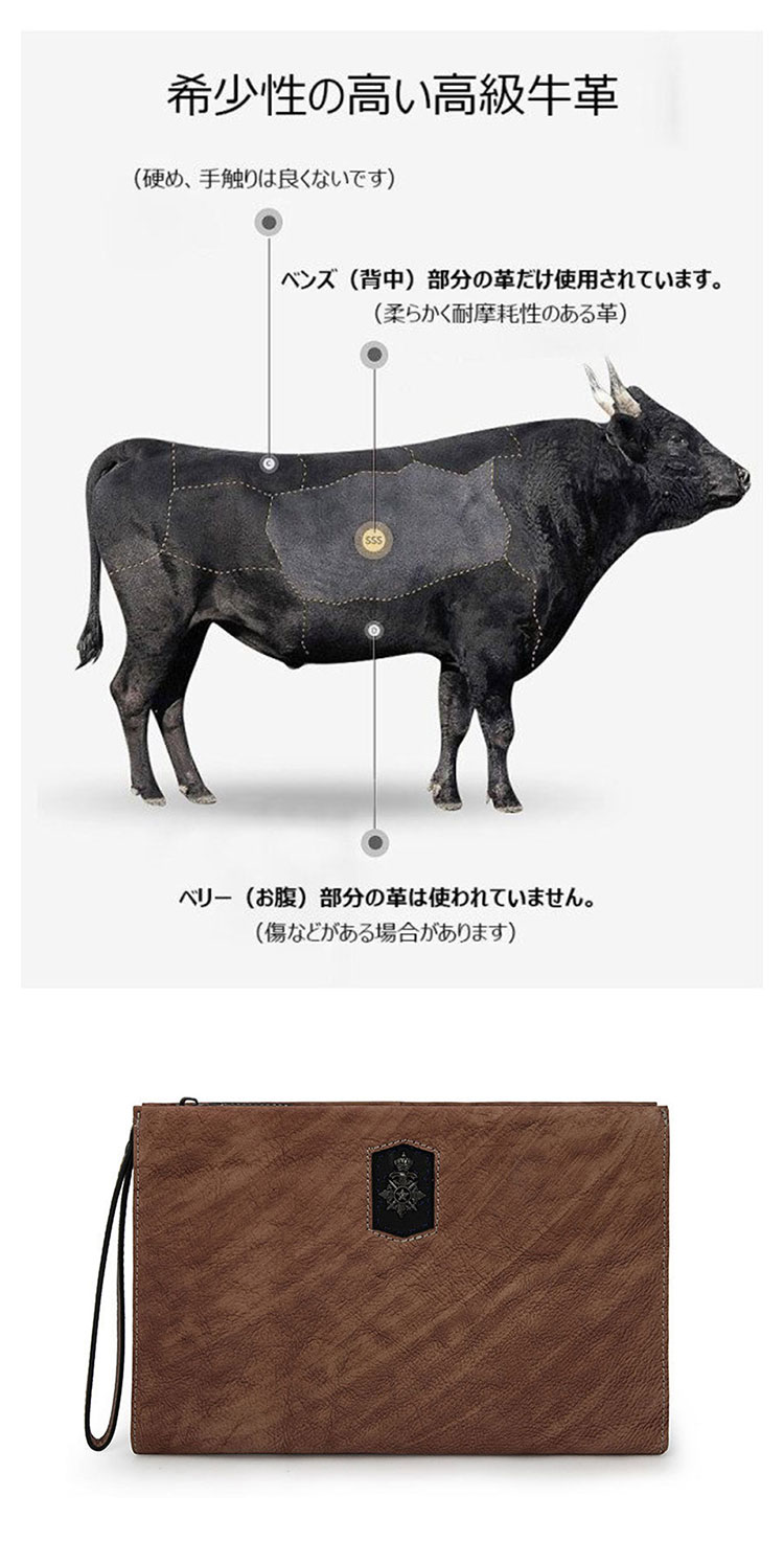 Whatna 2way 天然 牛革 セカンドバッグ メンズ クラッチ バッグ小きめ B5サイズ ipad9.7収納 本革 防水 耐磨耗 結婚式 披露宴 バッグ カジュアルフォーマル ビジネス 冠婚葬祭 バッグ 男性用 紳士用 ブラウン4438-9