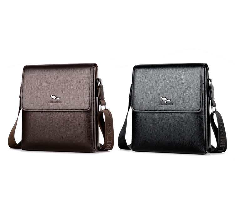 Whatna 革 フラップ ショルダーバッグ メンズ 3室仕切 盗難防止 ipad 10.5 収納可 縦型 メンズ ビジネスかばん斜めがけ 小さめメッセンジャーバッグ 斜め掛け通学通勤バッグ 肩掛けバッグ 紳士用 男性用 BL909-2-1