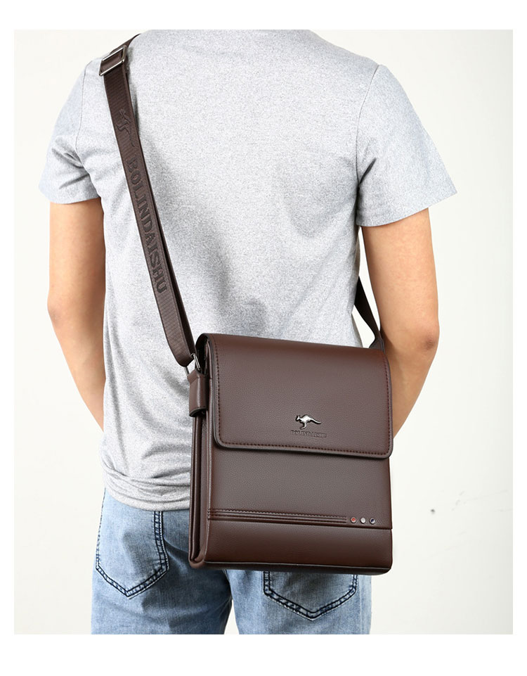 Whatna 革 フラップ ショルダーバッグ メンズ 3室仕切 盗難防止 ipad 10.5 収納可 縦型 メンズ ビジネスかばん斜めがけ 小さめメッセンジャーバッグ 斜め掛け通学通勤バッグ 肩掛けバッグ 紳士用 男性用 BL9928-2-11