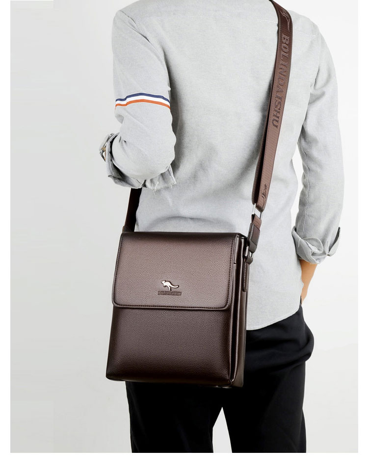 Whatna 革 フラップ ショルダーバッグ メンズ 3室仕切 盗難防止 ipad 10.5 収納可 縦型 メンズ ビジネスかばん斜めがけ 小さめメッセンジャーバッグ 斜め掛け通学通勤バッグ 肩掛けバッグ 紳士用 男性用 BL909-2-12