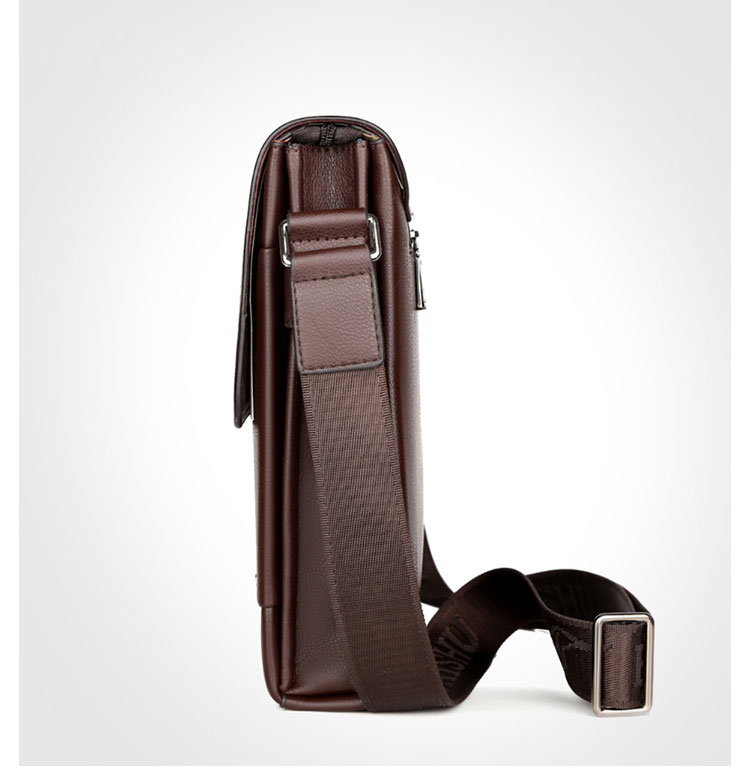 Whatna 革 フラップ ショルダーバッグ メンズ 3室仕切 盗難防止 ipad 10.5 収納可 縦型 メンズ ビジネスかばん斜めがけ 小さめメッセンジャーバッグ 斜め掛け通学通勤バッグ 肩掛けバッグ 紳士用 男性用 BL9928-2-3