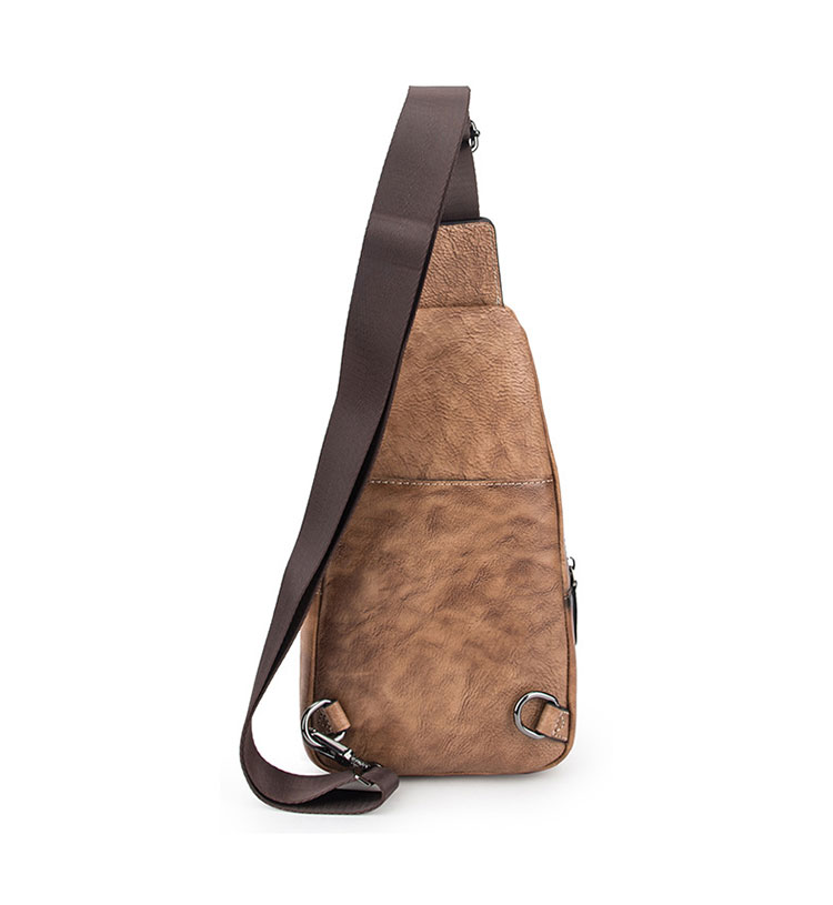 Whatna 天然 牛革 斜めがけ ボディバッグ ワンショルダー メンズ 本 革 厚手 レザー左右付け替え可能4495-4