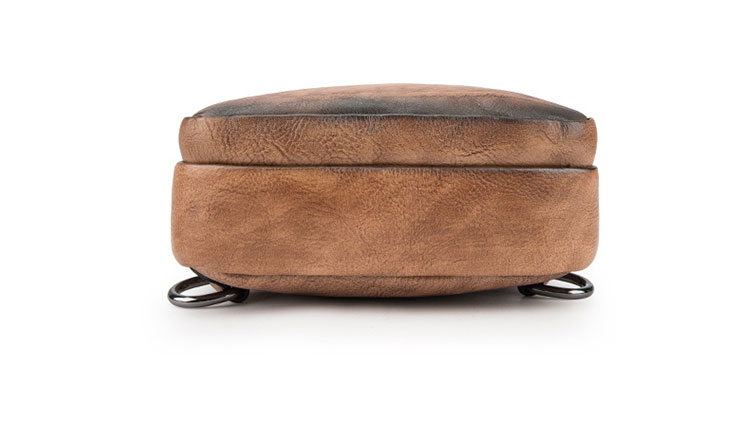 Whatna 天然 牛革 斜めがけ ボディバッグ ワンショルダー メンズ 本 革 厚手 レザー左右付け替え可能4495-5