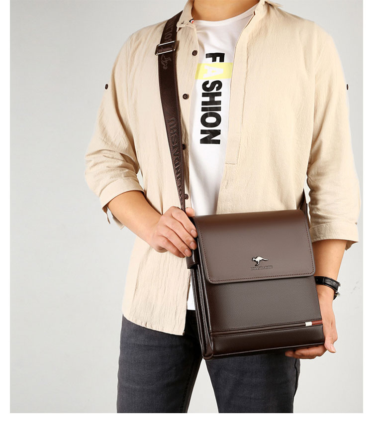 Whatna 革 フラップ ショルダーバッグ メンズ 3室仕切 盗難防止 ipad 10.5 収納可 縦型 メンズ ビジネスかばん斜めがけ 小さめメッセンジャーバッグ 斜め掛け通学通勤バッグ 肩掛けバッグ 紳士用 男性用 BL9931-2-8