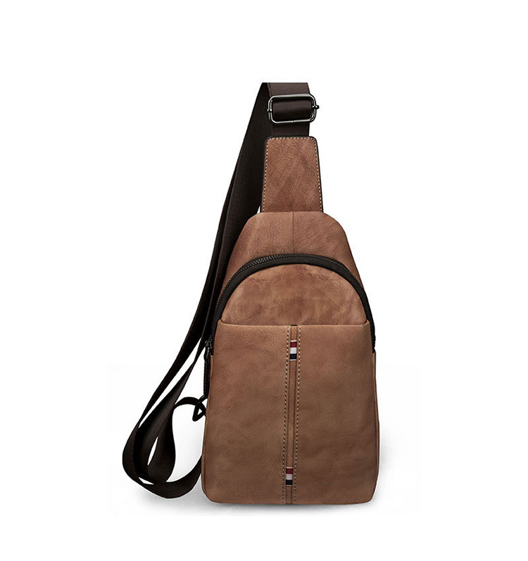 Whatna 天然 牛革 斜めがけ ボディバッグ ワンショルダー メンズ 本 革 厚手 レザー4421-2