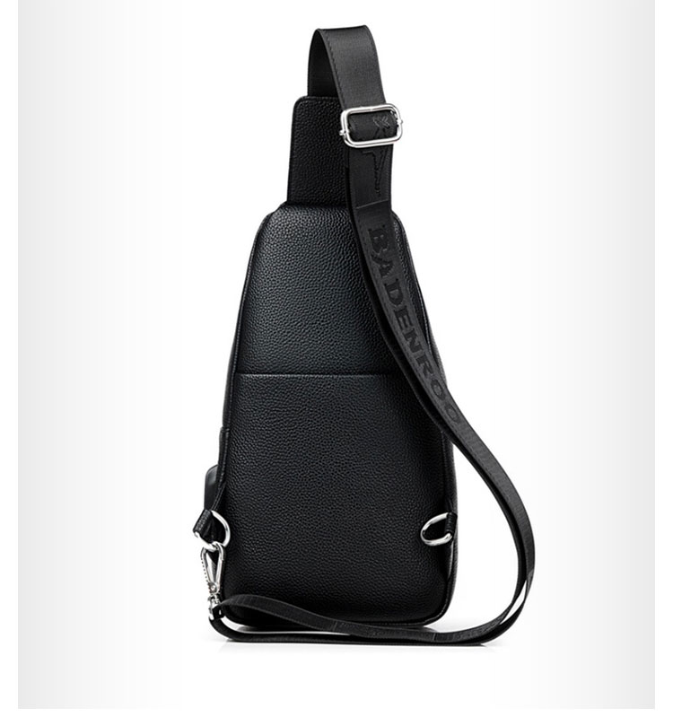 Whatna 牛革 斜めがけ ボディバッグ ワンショルダー メンズ  USBポート 付き 左右付け替え可能 本 革 厚手  レザー ブラウン 黒ZP104-4