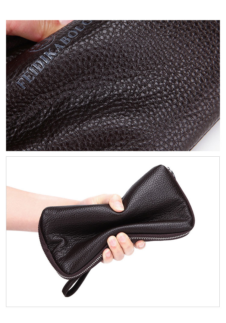 Whatna ミニセカンドバッグ メンズ バッグ 革 小銭入れ 12枚カード収納 本革 小さめ クラッチバッグ 手持ちバッグ 男性用 紳士用 結婚式 バッグ 冠婚葬祭 黒 ブラウン F020-7