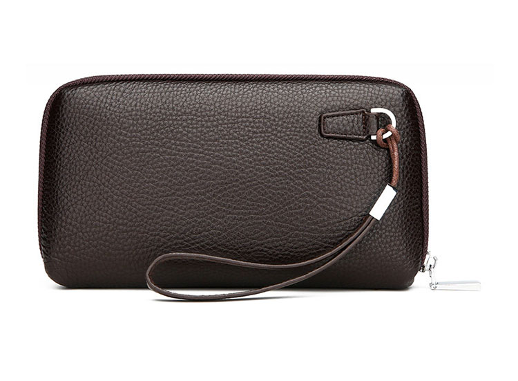 Whatna ミニセカンドバッグ メンズ バッグ 革 小銭入れ 12枚カード収納 本革 小さめ クラッチバッグ 手持ちバッグ 男性用 紳士用 結婚式 バッグ 冠婚葬祭 黒 ブラウン F020-4