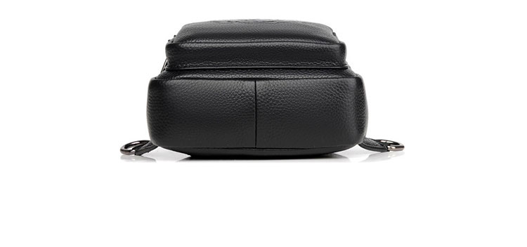 Whatna 牛革 斜めがけ ボディバッグ ワンショルダー メンズ イヤホン穴付 左右付け替え可能 本 革 厚手  レザー ブラウン 黒L611-6