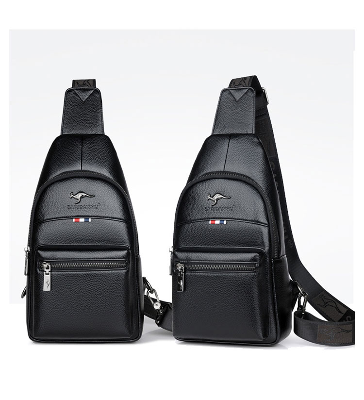 Whatna 革 斜めがけ ボディバッグ ワンショルダー メンズ  左右付け替え可能 本 革 厚手  レザー ブラウン 黒S6082-2